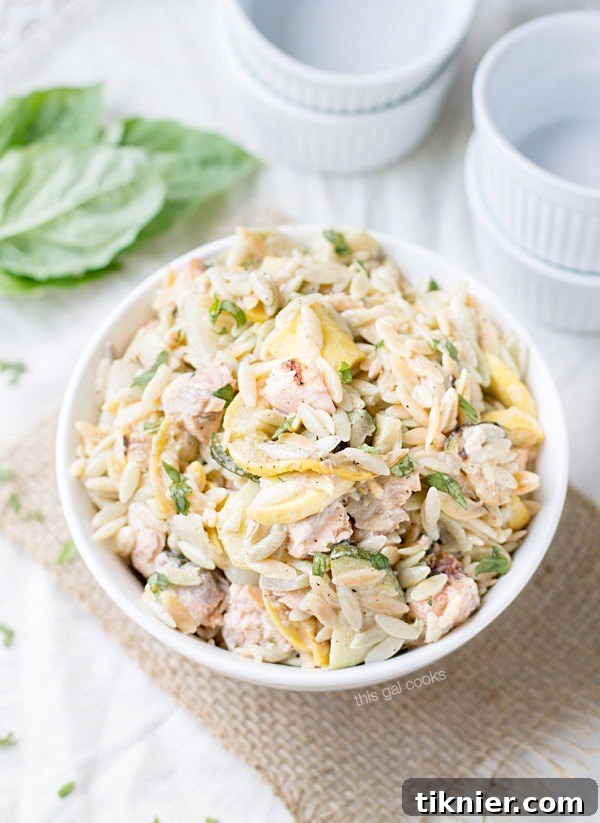 Mediterranean Grilled Salmon Orzo Salad 9 Quick and Easy Grilled Salmon and Vegetable Orzo Salad
