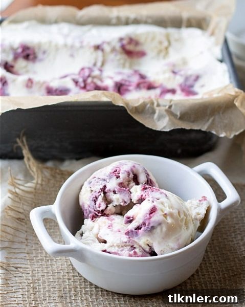 Crazy good, made from scratch Cherry Cobbler Ice Cream with fresh cherries