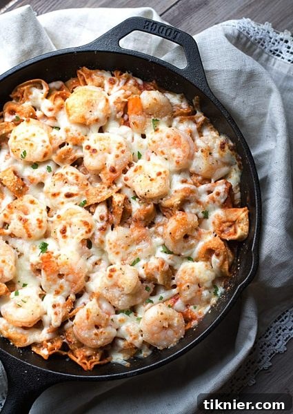 Skillet Simplicity For Fridays And Beyond 6 Italian Shrimp Tortellini Bake - A quick and flavorful skillet dinner