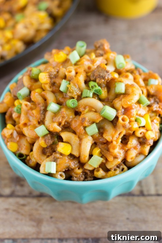 15 One-Pan Wonders for Effortless Meals 12 One skillet cheesy taco pasta, a fun and flavorful kid-friendly dinner recipe.