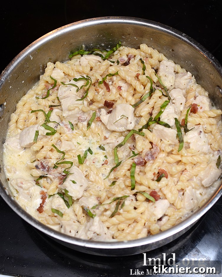 15 One-Pan Wonders for Effortless Meals 3 Creamy one-pan chicken alfredo pasta, a classic family-friendly meal for easy dinner.
