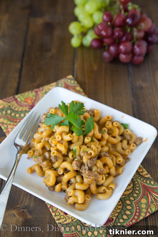 15 One-Pan Wonders for Effortless Meals 6 Classic cheeseburger macaroni skillet, a quick and cheesy family dinner recipe.