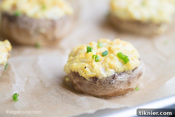 Zesty Curried Shrimp Mushroom Caps 6 Flavorful bite sized Curry Shrimp Stuffed Mushrooms are one of my FAVORITE appetizers! | This Gal Cooks