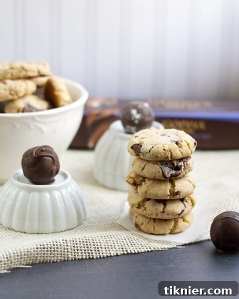 Dark Chocolate Chunk Pretzel Cookies with sea salt