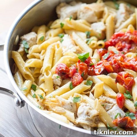 One Pan Chicken Pasta with Chardonnay Wine Sauce
