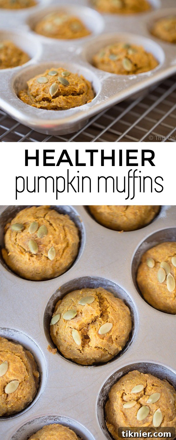 A delicious batch of healthier pumpkin muffins fresh out of the oven, ideal for a wholesome breakfast or snack.