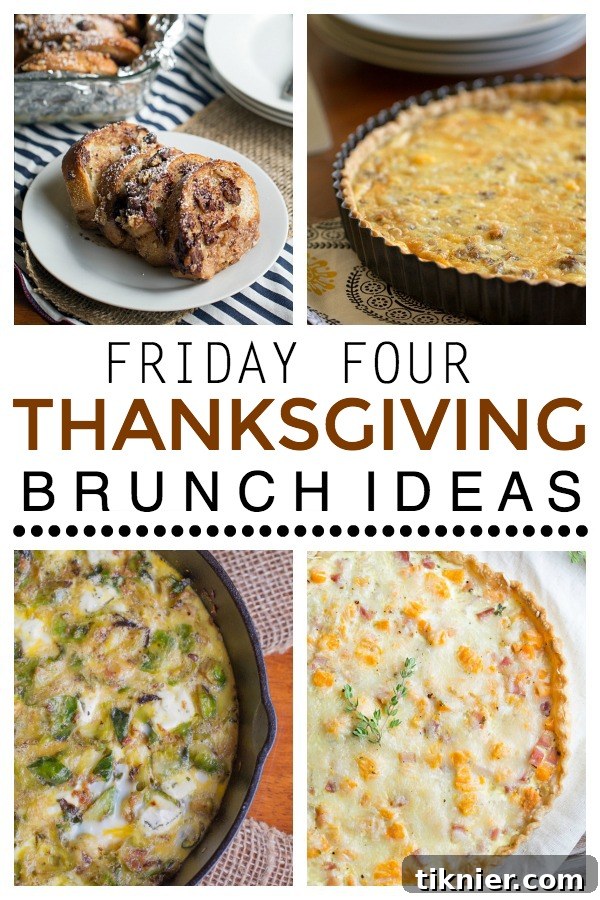 Elegant Thanksgiving Brunch Buffet featuring a variety of savory and sweet dishes, perfect for holiday entertaining. | This Gal Cooks