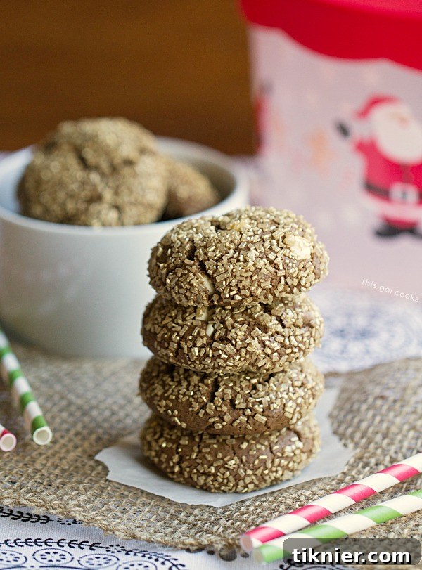 Rich Chocolate Ginger Cookies, a favorite holiday cookie recipe from This Gal Cooks
