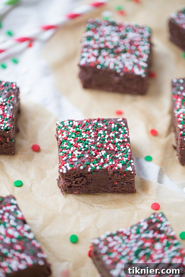 Decadent Chocolate Peppermint Fudge, a simple yet festive recipe perfect for Christmas gatherings.