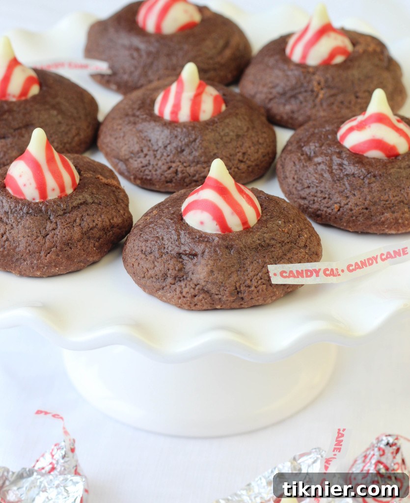 40+ Chocolate Peppermint Treats 18 Double Chocolate Peppermint Kiss Cookies, soft and chewy holiday treats by American Heritage Cooking