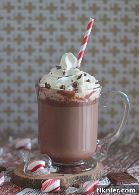 40+ Chocolate Peppermint Treats 19 Batch Slow Cooker Peppermint Mochas, ideal for holiday entertaining from Kitchen Treaty