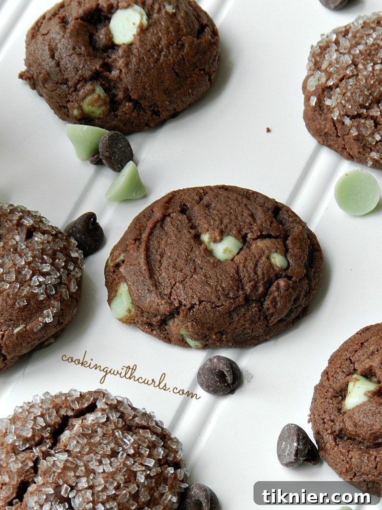 40+ Chocolate Peppermint Treats 41 Soft and chewy Dark Chocolate Peppermint Cookies by Cooking With Curls, full of holiday cheer