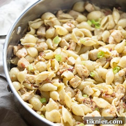 One Pan Chicken Bacon Honey Mustard Pasta
