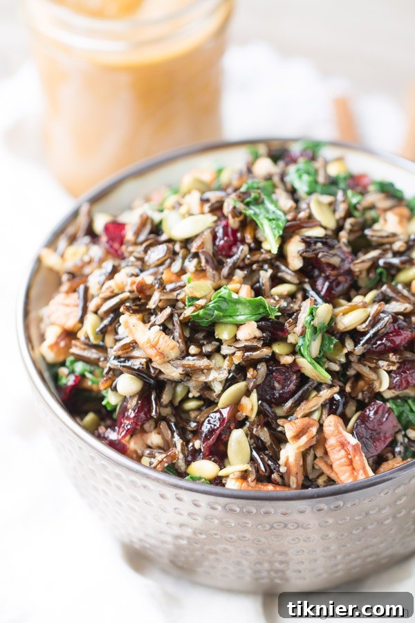 2014s Most Loved Healthy Meals 8 Harvest Wild Rice Salad with Pumpkin Vinaigrette: A delicious and healthy gluten-free salad perfect for fall.