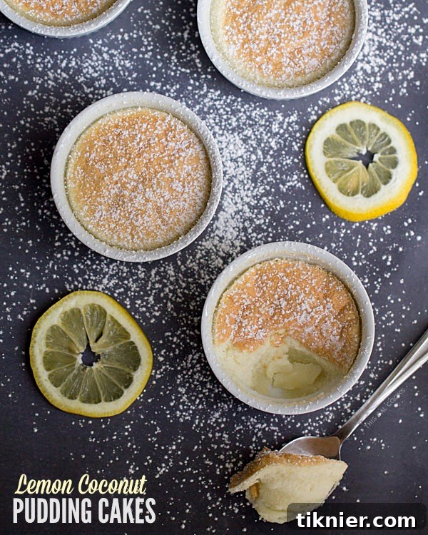 2014s Most Loved Healthy Meals 9 Dairy Free Lemon Coconut Pudding Cakes: Zesty lemon and creamy coconut baked into individual dairy-free desserts.