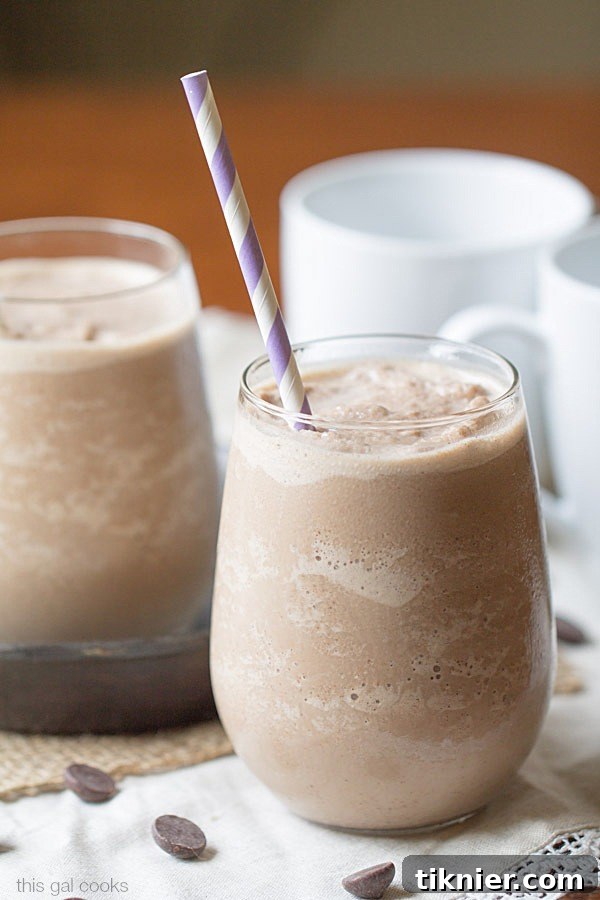 Banana Almond Mocha Shake on This Gal Cooks