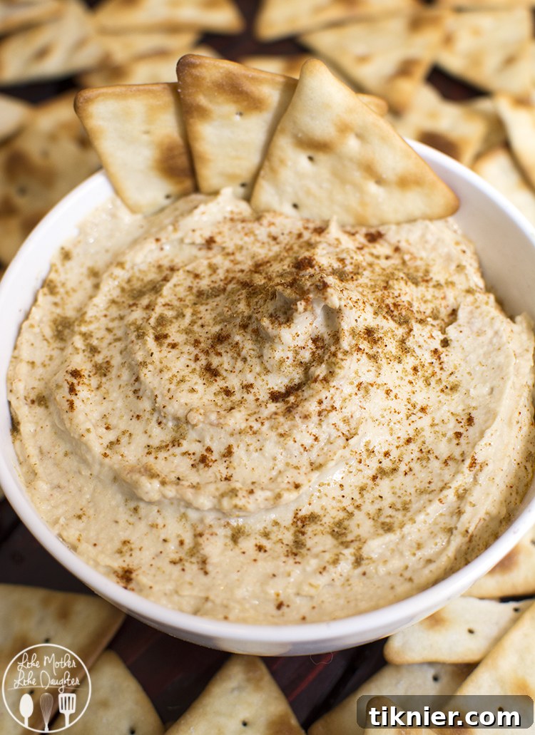 Simple and delicious homemade hummus, perfect for any occasion.