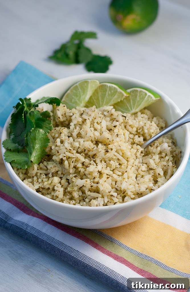 Fluffy Cilantro Lime Rice, a vibrant side dish