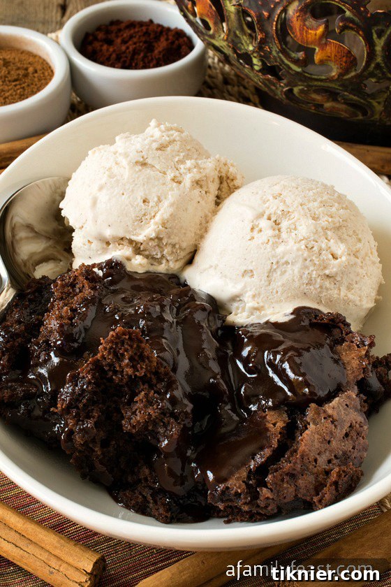 Warm Mexican Hot Fudge Pudding Cake, a rich and decadent dessert