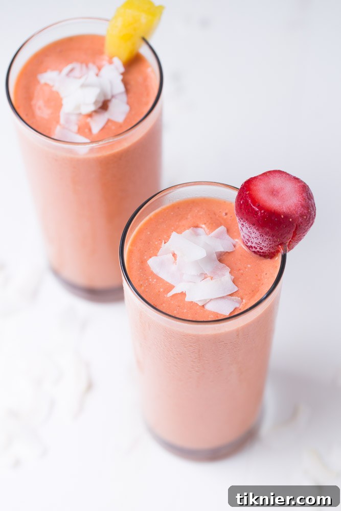 Island Berry Bliss 3 Refreshing Tropical Strawberry Smoothie