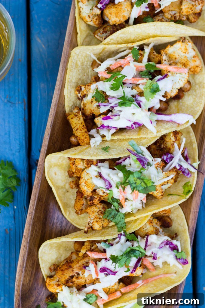 Cauliflower Chickpea Tacos - Delicious vegan tacos