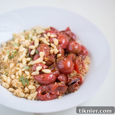 Quick Quinoa Bowl with Roasted Tomatoes (Vegan)