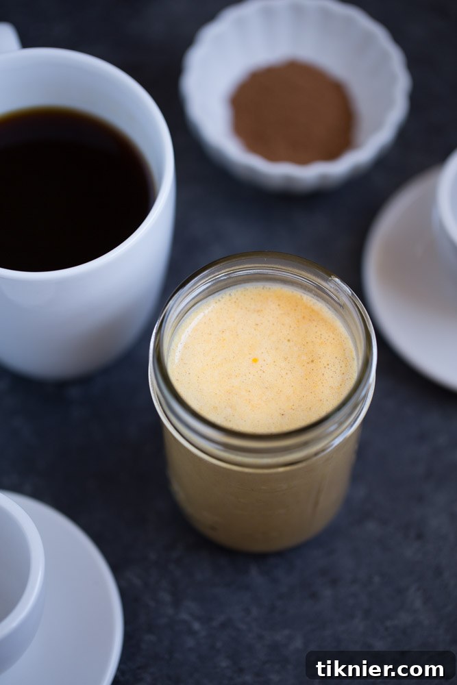 Vegan Pumpkin Spice Coffee Creamer in a Jar