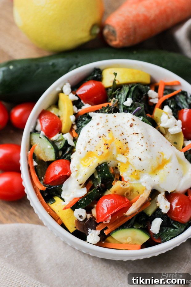 Nutrient-rich Garden Vegetable Breakfast Bowl, a colorful and healthy way to start your day.