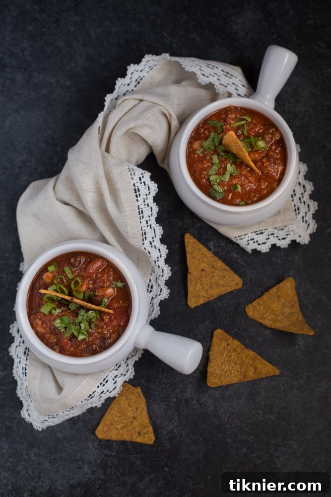 Smoky Vegan Quinoa Chili