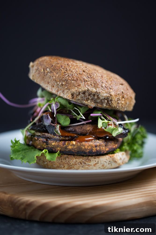 Teriyaki Veggie Burger and ingredients arranged beautifully