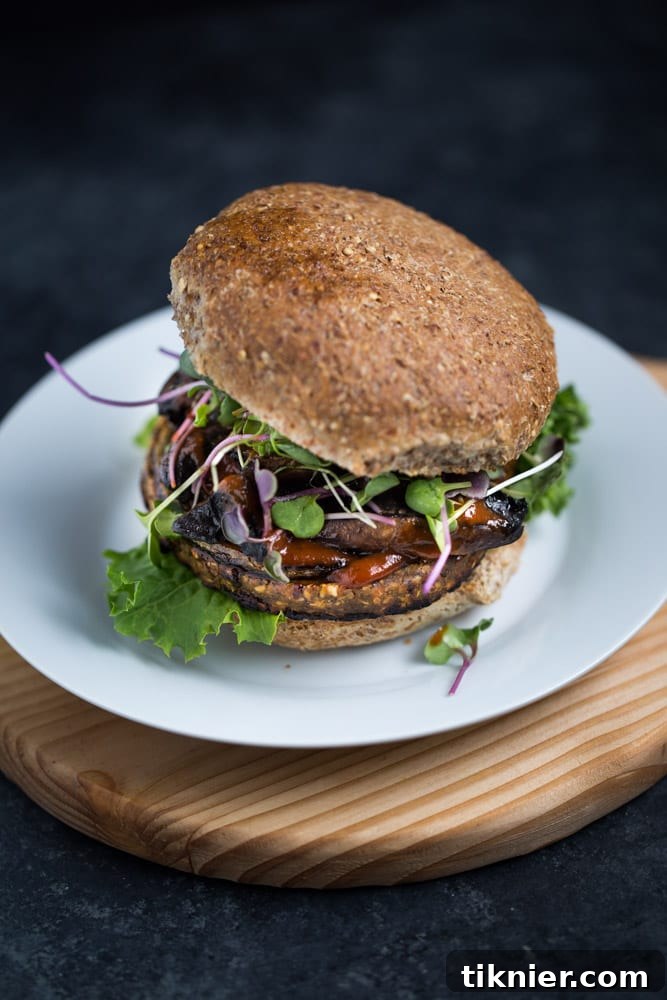 Another perspective of the assembled Teriyaki Veggie Burger