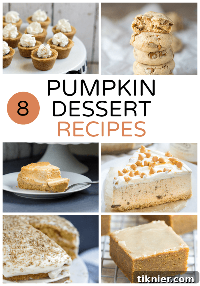 8 Cozy Pumpkin Desserts for Fall 2 8 Pumpkin Dessert Recipes - A delicious spread of fall pumpkin desserts