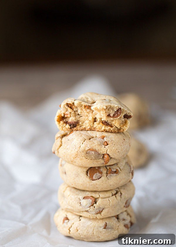 8 Cozy Pumpkin Desserts for Fall 7 Pumpkin Cinnamon Chip Cream Cheese Cookies - Soft cookies with visible cinnamon chips