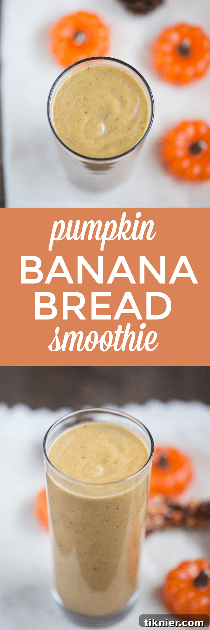 Ultimate Pumpkin Banana Bread Smoothie 3 This Pumpkin Banana Bread Smoothie is thick and creamy and actually tastes like banana bread! The not so secret ingredient? FIGS!