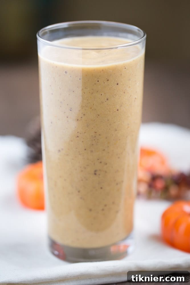 Ultimate Pumpkin Banana Bread Smoothie 7 This Pumpkin Banana Bread Smoothie is thick and creamy and actually tastes like banana bread! The not so secret ingredient? FIGS!