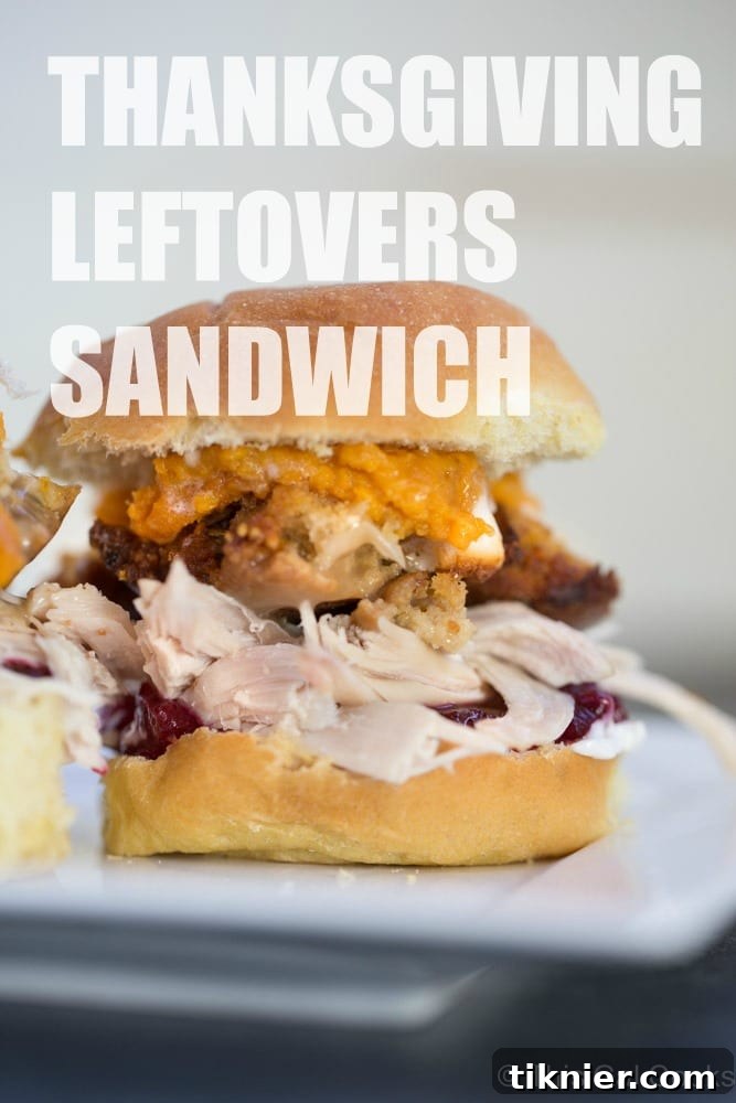 Ultimate Thanksgiving Stack 4 Thanksgiving Leftovers Sandwich made with all of your favorite leftovers! You can also use Christmas dinner leftovers in this recipe!