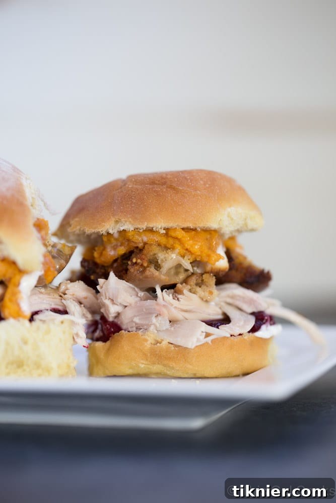 Ultimate Thanksgiving Stack 6 Thanksgiving Leftovers Sandwich made with all of your favorite leftovers! You can also use Christmas dinner leftovers in this recipe!