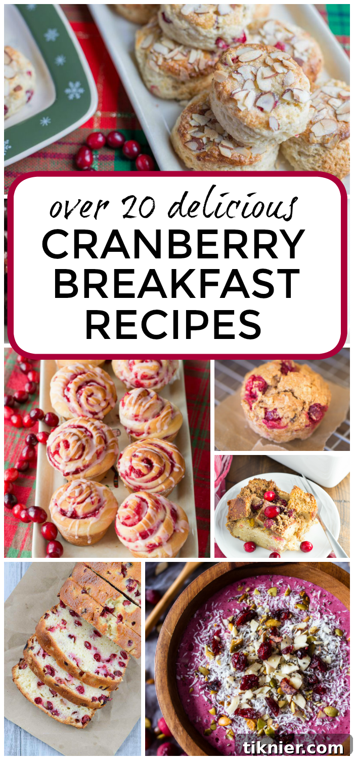 Over 20 Delicious Cranberry Breakfast Recipes that are perfect for holiday brunch and everyday enjoyment!