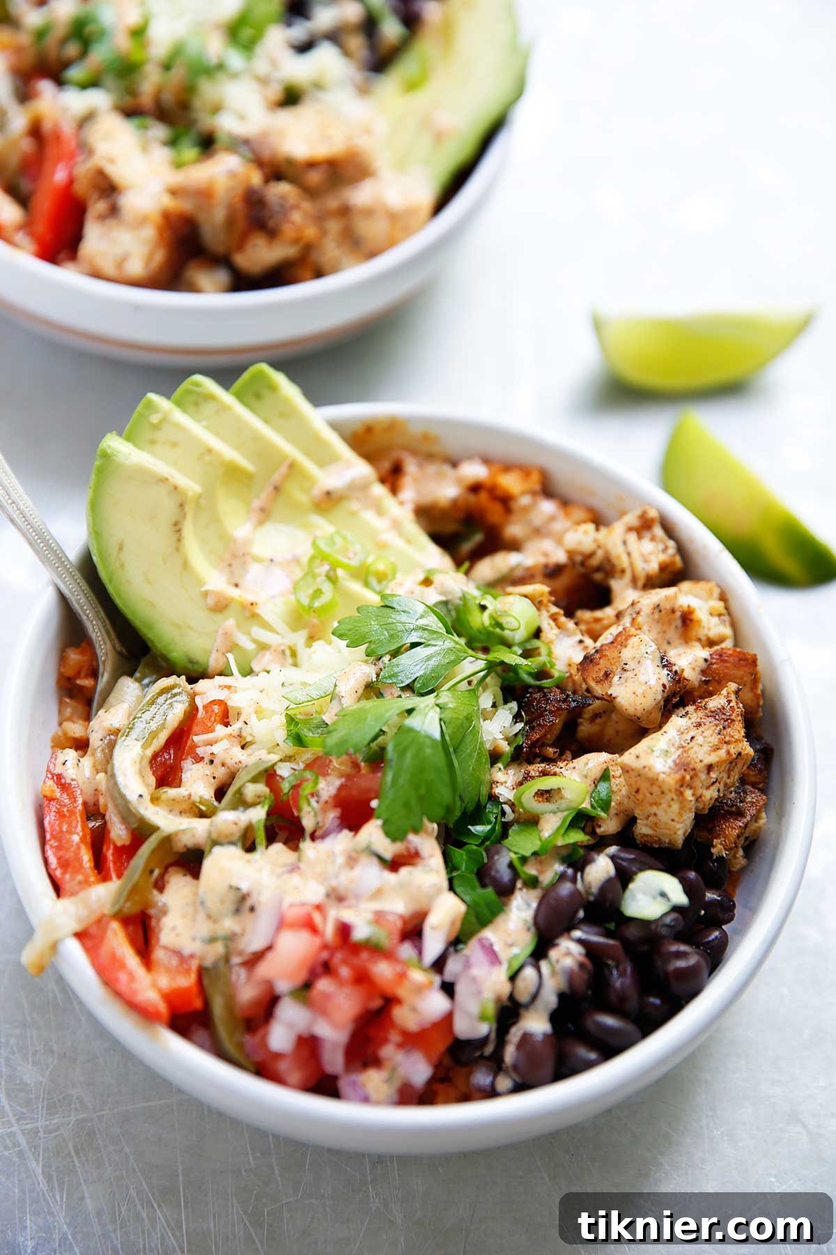 Copycat Chipotle Chicken Burrito Bowls by Lexi's Clean Kitchen