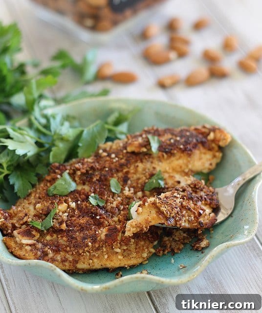 Dijon Almond Crusted Tilapia by Running to the Kitchen