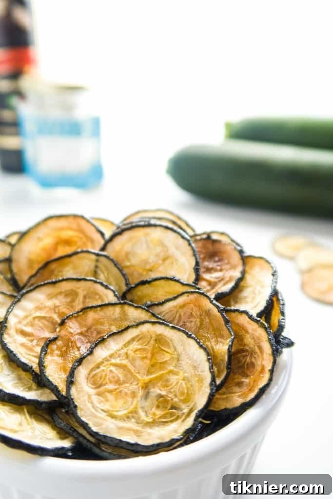Oven Baked Zucchini Chips by Wholesome Yum