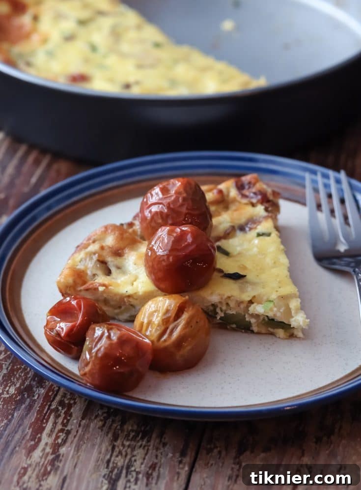 Delicious and easy Low Carb Breakfast Casserole with Bacon and Zucchini