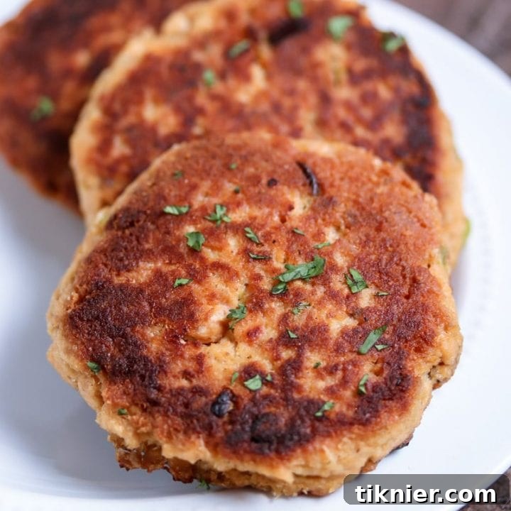 The easiest salmon cakes you'll ever make! These paleo salmon cakes are made with canned salmon, paleo mayo, spices, and almond flour! Serve them as an appetizer or with your favorite veggie for a complete healthy meal. #paleo #salmon #savory #dinner #appetizer