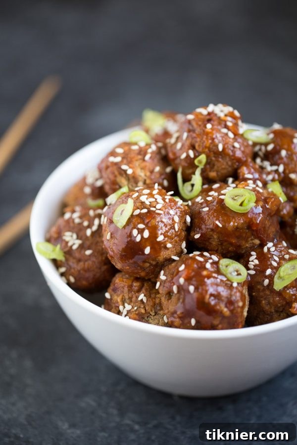 Spicy Asian Vegan Meatballs: Flavorful plant-based party food