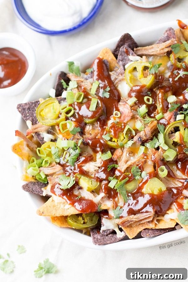 Pulled Pork BBQ Nachos: The ultimate game day or party appetizer
