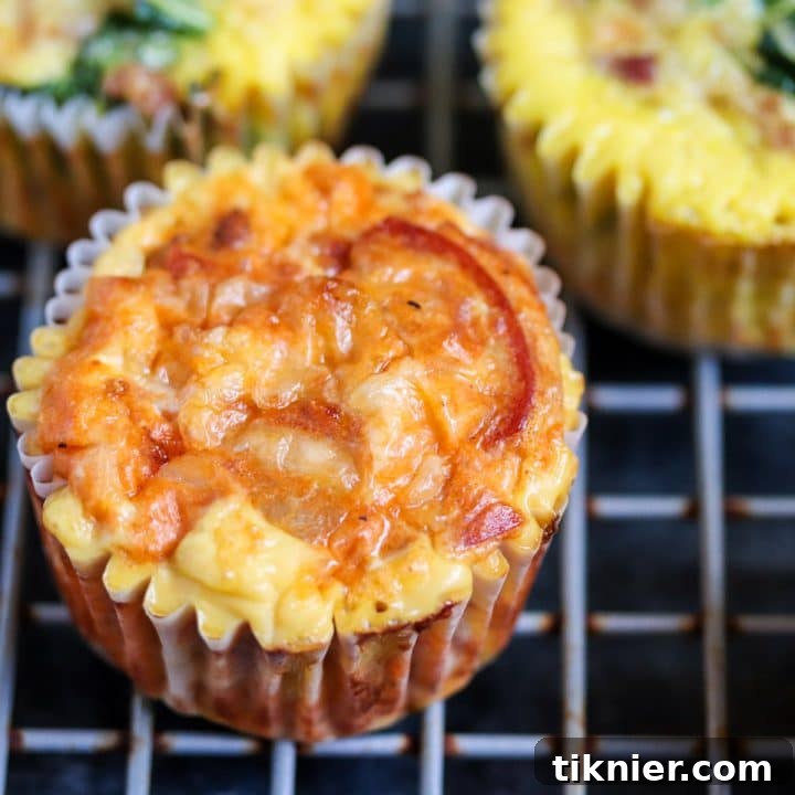 Keto Egg Muffins: Meat Lovers Pizza