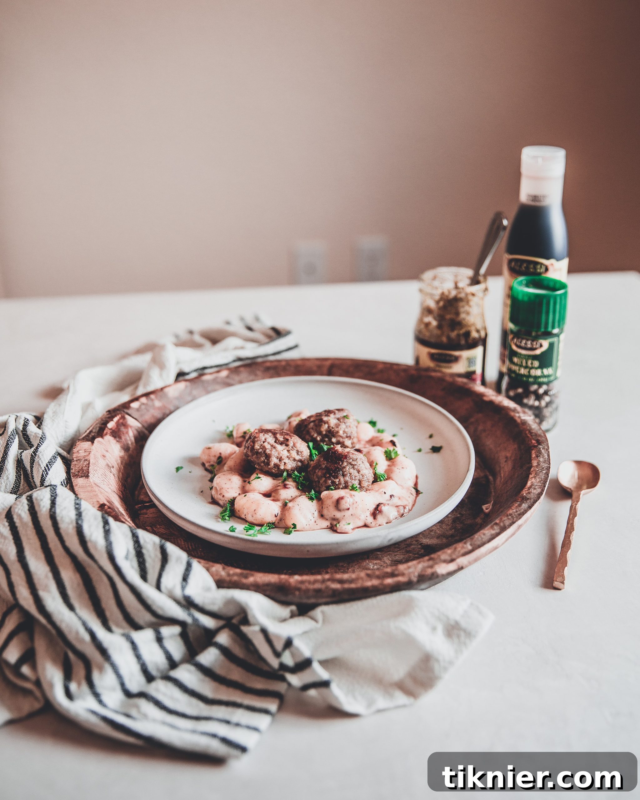 Creamy Gnocchi with Bacon and Porcini Mushrooms