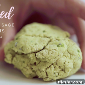 Stacked Herbed Chive and Sage Biscuits