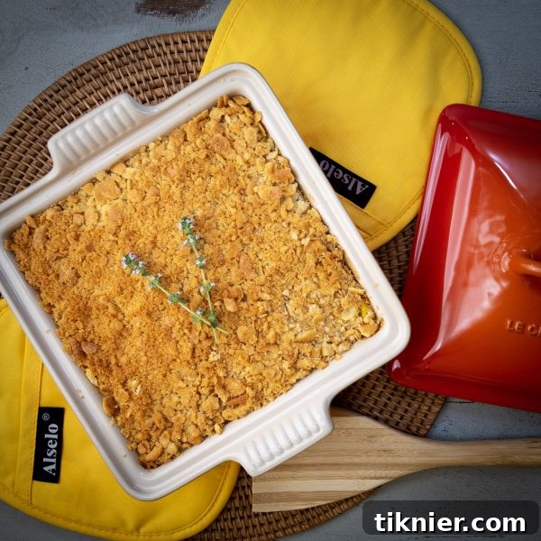 Baking the squash casserole