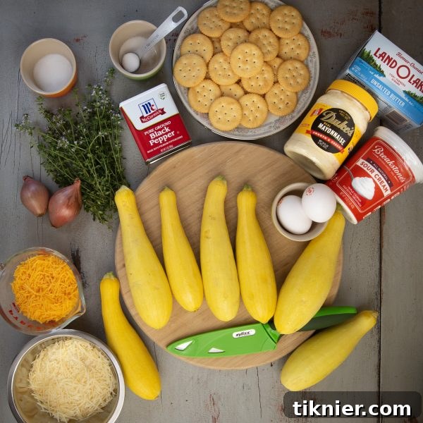 Ingredients for Squash Casserole